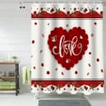 thumbnail image 2 of Valentine''s Day Shower Curtain Love Red Roses Heart Shower Curtains for Bathroom Decor Romantic Flower Floral Bath Curtains Sets with Hooks for Valentines Day Home Decor Waterproof Standard 72" X 72", 2 of 6