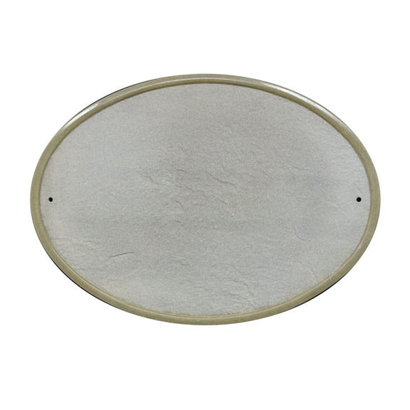 QualArc RIG-4914-SL 10 in. Ridgestone Oval Crushed Stone Do It Yourself Kit Address Plaque in Slate Color