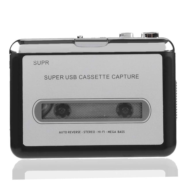 Reproductor de casetes Hakeeta EC218, conversor de cinta a MP3 con USB