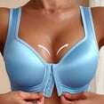 thumbnail image 2 of mihongmao Seamless Bras for Women Sports Bras Large Bust Women's Solid Color Seamless Lifting Soft Support Bra for Women Everyday Bras Blue L, 2 of 5