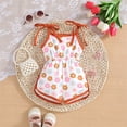 thumbnail image 2 of Mwjwdo Toddler Baby Girl Summer Clothes Floral Romper Tie-Up Strap Halter Jumpsuit Infant Summer Sling Playsuit 6M-3T, 2 of 9