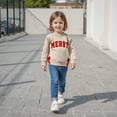 thumbnail image 4 of Kiijoy Kids Girls Christmas Sweatshirt Letter Embroidery Long Sleeve Pullover, Sizes 18-24M, 4 of 8