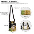 thumbnail image 6 of HELLHERO Sloth Sunflower Pattern 4.33"x1.97"x7.09" Crossbody Small Bags Polyester for Unisex, 6 of 7