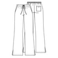 thumbnail image 4 of Cherokee Workwear Women's Scrubs Pant Natural Rise Flare Leg Drawstring 4101, 4 of 4