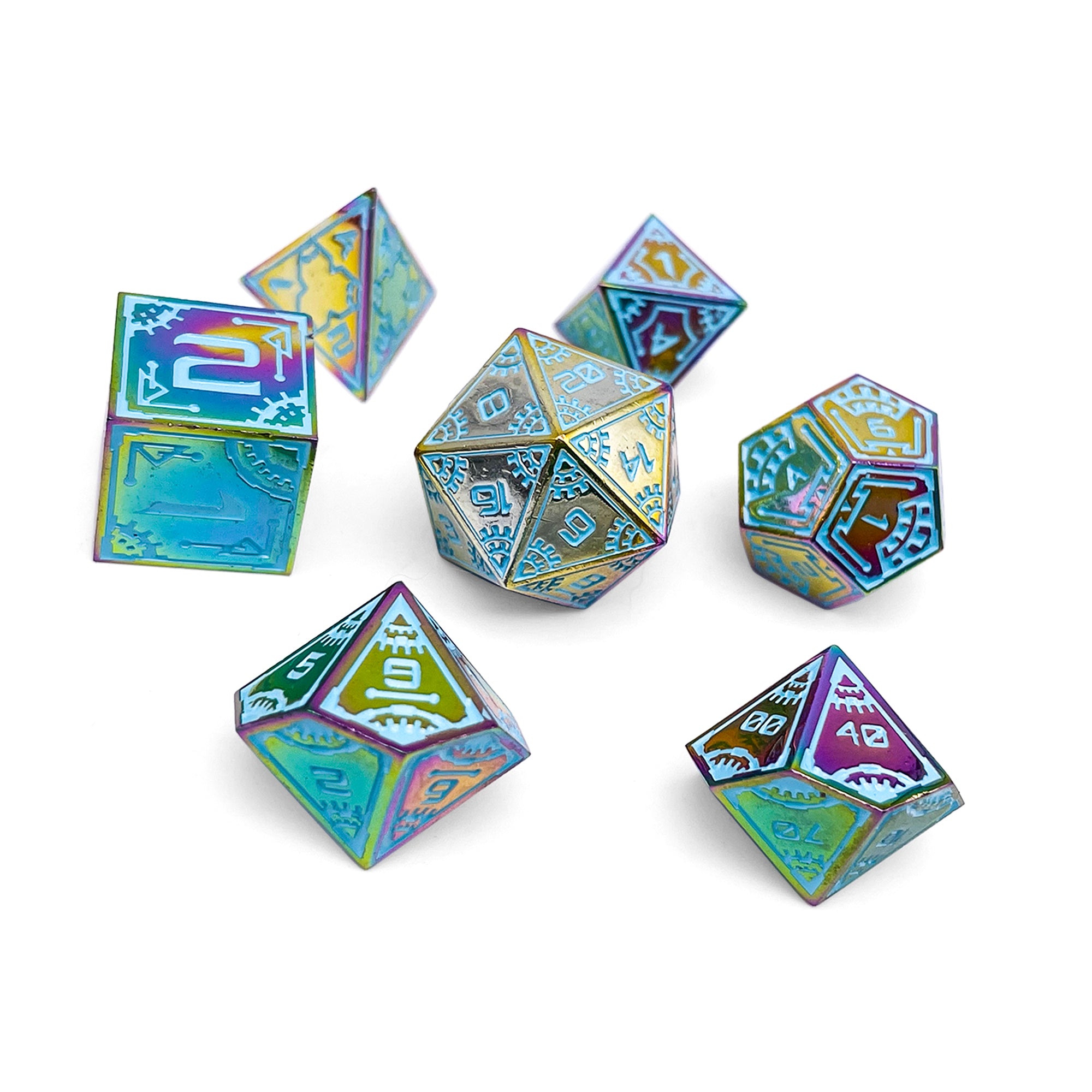DnD Dice | Stars of Auriga - Space Dice 7 Piece RPG Set | Norse Foundry