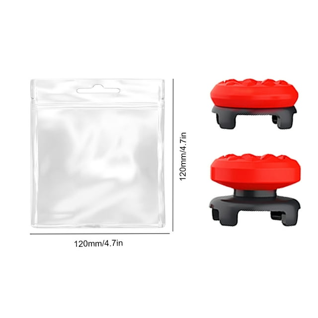 Poignées de Joystick de Manette Taille Haute Basse Couvre-Pouces Poignées de Pouce Performance Housse de Joystick pour PS4 pour Accessoires de Manette PS5 Rouge