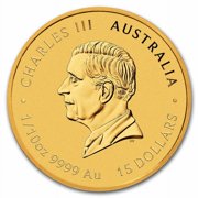 2025 Australia 1/10 oz Colorized Gold Lunar Blue Snake BU