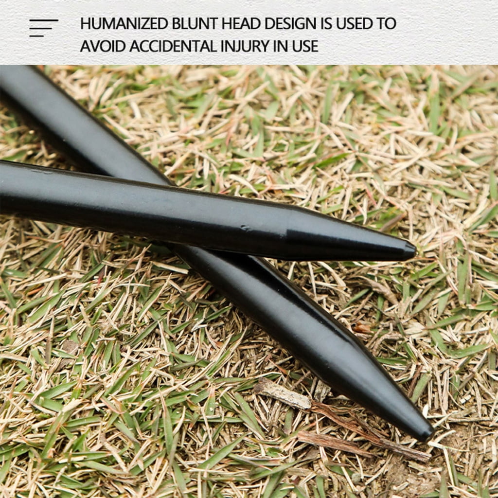 4 Pcs Lengthen Steel Tent Stakes Heavy Duty Beach Tent Peg Canopies Stakes