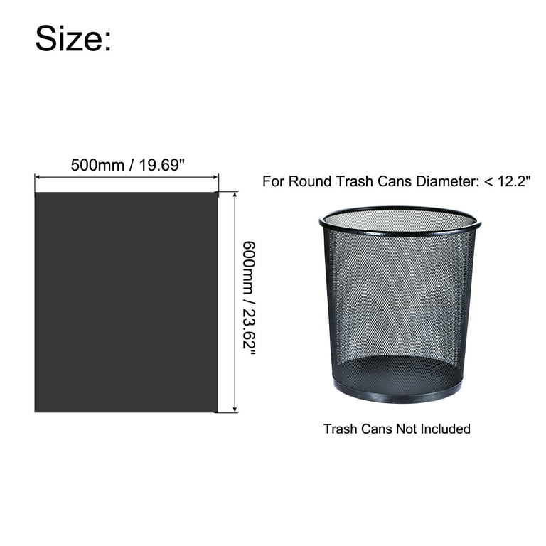 Uxcell 4-6 Gallon Small Trash Bags Waste Basket Liners Black, 20