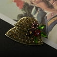 thumbnail image 3 of Pin de broche de accesorio de ropa de cristal con sombrero de joyería elegante Yuyangstore Broche, 3 of 7