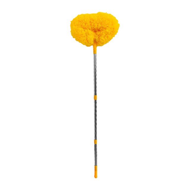 Luzkey Ceiling Fan Cleaner Duster Cleaning Tool Home Dust Remover Brush Reusable with Extension Pole Fan Blade Cleaner for Door Cars Yellow