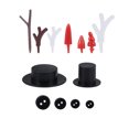 thumbnail image 4 of 302pcs Xmas Snowman Decorations Outdoor Snowman Set Winter Snowman Accessories, 4 of 8