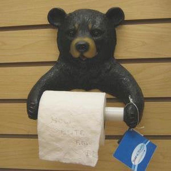 Hugo the Bear Toilet Paper Holder Bear Figurine