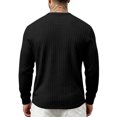 thumbnail image 6 of Linfrsh Top for Men Men's Ribbed Henley Shirt Short Sleeve Slim Fit Muscle Shirt Fitted Cotton Casual Long Sleeve, 6 of 9