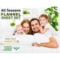 thumbnail image 6 of RUVANTI Flannel Sheets Queen Size - 100% Cotton Double Brushed Bed Sheets, Deep Pockets 16 Inches Queen Sheet Set, All Seasons Breathable & Extra Soft - Warm & Cozy, 4 Piece, Sovenir, 6 of 8