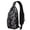 Black-6, variant on Crossbody Sling Backpack for Women Men Crazy Cute Shark Shoulder Sling Crossbody Casual Chest Bag for Travel Sports Running Hiking