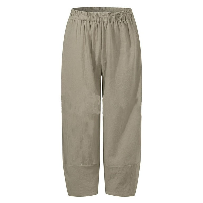 Mixpiju Summer Pants for Women Casual Plus Size, Capri Pants for