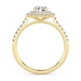 thumbnail image 3 of AFFY Double Halo Engagement Rings For Women, 0.80 Carat (ctw) Round Lab Created Moissanite Promise Ring For Her In 10k Solid Yellow Gold | VVS1 Quality Ring Size-6.5, 3 of 5