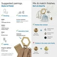 thumbnail image 5 of Amerock Prismo Contemporary Single Prong Champagne Bronze Wall Hook, 5 of 9