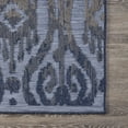 thumbnail image 7 of LR Home Reese 5' x 7', Blue/Gray Ikat Fade, Stain, and Moisture Resistant Indoor/Outdoor Area Rug, 7 of 7