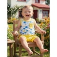 thumbnail image 5 of BemeyourBBs Toddler Boys Summer Clothes 2 Pieces Outfits Sailboat Tree Dinosaur Print Tank Top with Elastic Waist Shorts Set Toddler Boys Summer Beach Outfit, 5 of 9