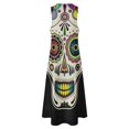 thumbnail image 5 of Sugar Skull Day of the Dead Long Dress dress for women Bridesmaid dress woman women clothes, 5 of 6