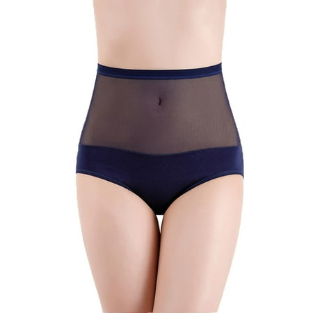 

Shpwfbe Underwear Women High Waist Ie Cotton Mesh Transparent Abdominal Lift Brief Charming Breathable Lingerie For Women