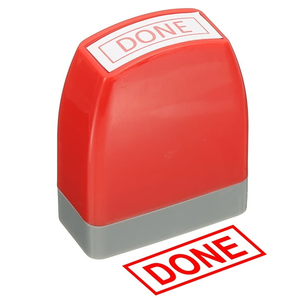Sello de Aviso Hecho Autoentintado, Sellos de Oficina de Tinta Roja, Sello de Mensaje Preentintado Recargable, Sello de Negocios, Rojo