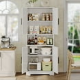 thumbnail image 3 of 70 Inch Tall Kitchen Pantry Cabinet, Freestanding Storage Cabinet Pantry Cabinet,70" Tall Kitchen Pantry Cabinet with Doors and Adjustable Shelves, Freestanding Cupboard, Tall Storage Cabinet, 3 of 10