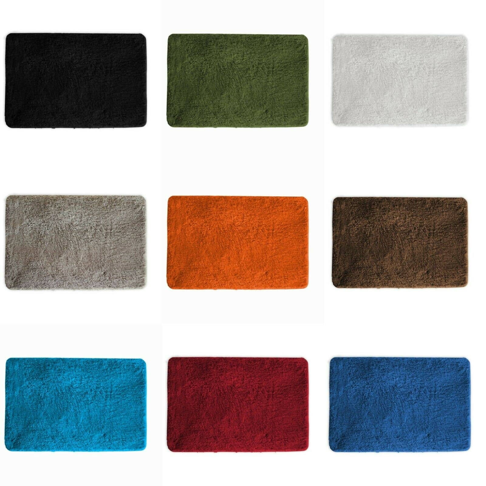 Queen Mary Bath Rug Luxury Soft Plush Thick Fluffy Microfiber Bathoom Mat, Non-Slip Rubber Back, Floor Mat Water Absorbent 17x24 - Yellow