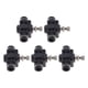thumbnail image 1 of Conectores de aire de empuje únicos Bargains 5/16" válvula de control de flujo de aire plástico metal 5 piezas tono negro plateado, 1 of 7