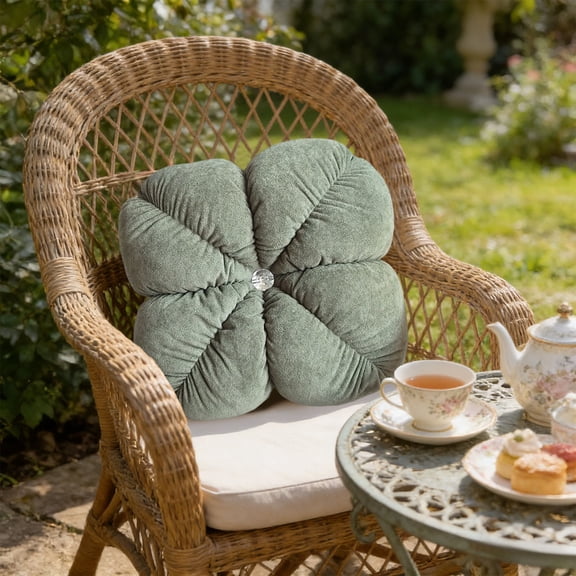 Chair Cushion, Floor Pillow, Velvet Ottoman Mat With Strap For Office And Outdoor Use, 35cm Thick Filled Seat Pad