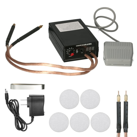 5000W Battery Spot Welder Handheld Spot Welding Machine Portable 0-800A Current Adjustable Welders for 18650 Lithium Battery Pack Welding 0.1- 0.2mm Nickel Strip, EU Plug