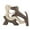 A, variant on Tkrady Wooden Dog Cat Family Statue, Handmade Wood Decoration, Cute Puppy, Kitty and People Statue Sculpture Ornament Collectible Figurine Craft Arts for Home, Office, Living Room (C(S))