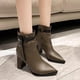 thumbnail image 5 of NECHOLOGY Botas Mujer Adulto Femenino Zapatos Botines para mujer Botas de tobillo con temperamento y hebilla de cinturón con tacones gruesos y cremallera lateral elegante para mujer (Khaki, 6.5), 5 of 6