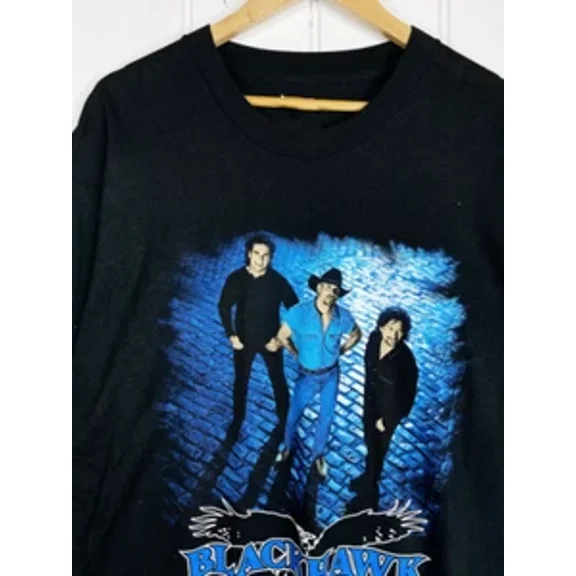 RARE Hot Vinatge Blackhawk Black Cotton Size S To 4XL T-Shirt Unisex