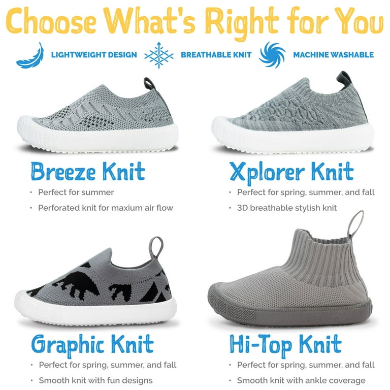JAN & JUL Hi-Top Breathable Knit Shoes for Toddler
