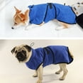 thumbnail image 5 of kladzum Dog Clothes and Costumes Blue Absorbent and Dog Clothes 365 Grams Superfine Fiber Pet Bathrobe on Clearance, 5 of 7
