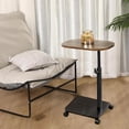 thumbnail image 2 of Mesa Auxiliar Sala con Ruedas, 360° Rotación, 90° Rotación del Tablero, Altura Ajustable, Movible Mesita Auxiliar en Forma de C, para Dormitorio, Baño, Sofá y Cama, 2 of 4