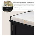 thumbnail image 4 of Wulawindy Storage Bench with 2 Drawers and 2 cabinets, Shoe Bench with Removable Cushion for Living Room, Entryway, 4 of 7