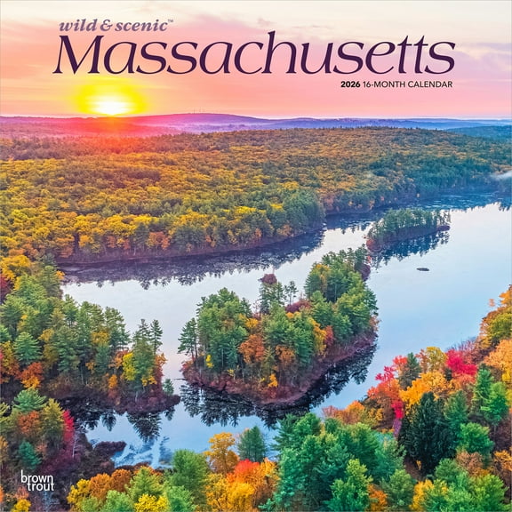 Massachusetts Wild & Scenic | 2026 12x24" (Hanging) Wall Calendar | Plastic-Free