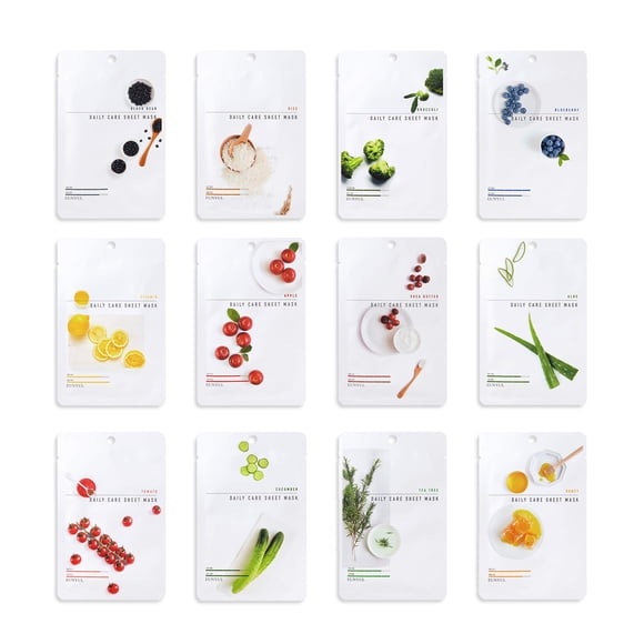 Paquete de mascarillas faciales EUNYUL Daily Care 12 tipos x12
