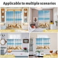 thumbnail image 6 of Beach Coastal Kitchen Curtains 72 Inch Length, Summer Seaside Shell Starfish Nautical Grommet Top Bedroom Living Room Curtains, Light Filtering Cafe Curtain Drapes 2 Panels Set 104''x72'', 6 of 9