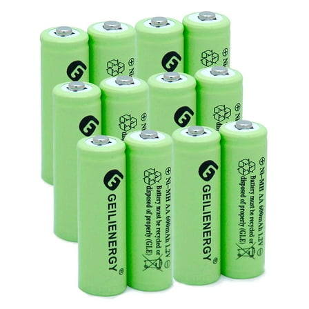 12 QBLPOWER AA NiMH Rechargeable Batteries for Solar/Garden Lights