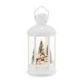 thumbnail image 5 of Danya B. Tabletop Christmas Holiday Winter Scene Falling Snow Music Snowglobe Diorama Lit Lantern Decoration - White, 5 of 10