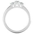 thumbnail image 3 of 1/2ctw Diamond Three Stone Anniversary Ring in 10k White Gold (G-H, I2-I3), 3 of 5