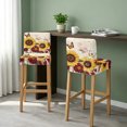 thumbnail image 2 of Sunflower Farmhouse Bar Stool Cover Set of 6, Spring Summer Retro Butterfly Flowers Stretch Bar Chair Cover, Removable Washable Pub Counter Stool Chair Slipcover for Kitchen Dining Room Pub Cafe, 2 of 9