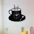 thumbnail image 5 of Round Coffee Wall Clock - Black Kitchen Decor, 5 of 6