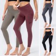 thumbnail image 3 of Leggings de yoga para mujer con bolsillos Cintura ancha Entrenamiento Correr Ciclismo Pantalones dep Abanopi Pantalones de yoga, 3 of 7