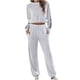 thumbnail image 1 of Conjunto de tops deportivos de manga larga para mujer, cintura elástica, pantalones largos, conjuntos de pijamas Wmkox8yi  bvn1991, 1 of 9